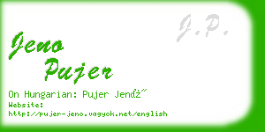 jeno pujer business card